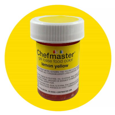 Gel colors 1 oz. Lemon Yellow Chefmaster