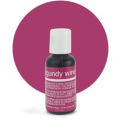 Liqua - gel colors 0.7 oz. Burgundy wine. Chefmaster.