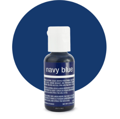 Liqua - gel colors 0.7 oz. Navy Blue. Chefmaster.