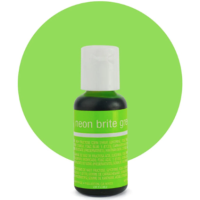 Liqua - gel colors 0.7 oz. Neon Brite Green. Chefmaster.