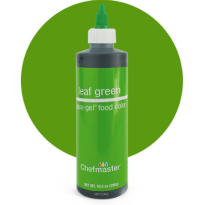 Liqua - gel colors 10.5 oz. Leaf Green. Chefmaster.
