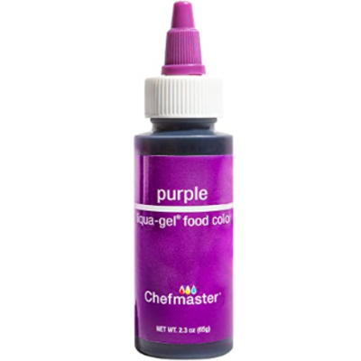 Liqua - gel colors 2.3 oz. Neon Brite Purple. Chefmaster.