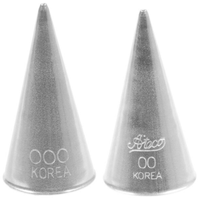 Small Tube. Fit a standard coupler. Stainless steel. Ateco