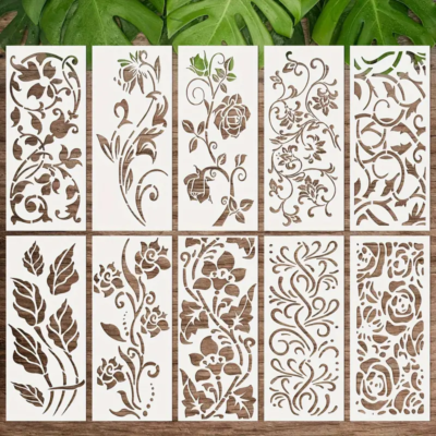 Stencils and meshes, stencils plastic template leaves botanica