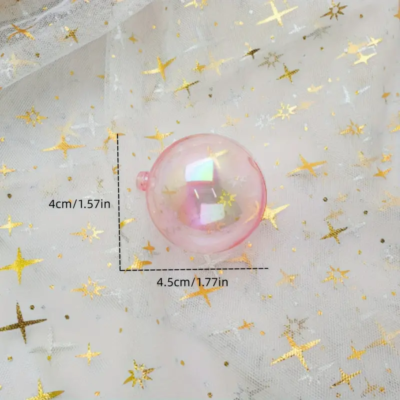 Pink Bubbles 4cm. No Edible Deco Spheres 10 u.