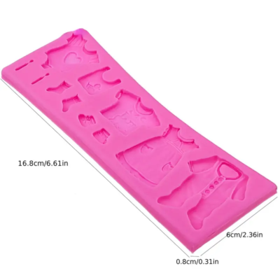 Silicone mold for shower clothes. 6.61" x 2.36" Pink