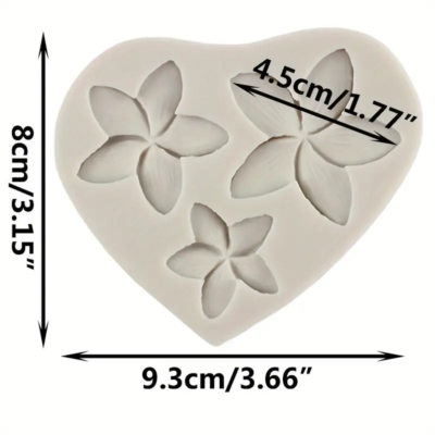 Plumeria flower silicone mold. Grey