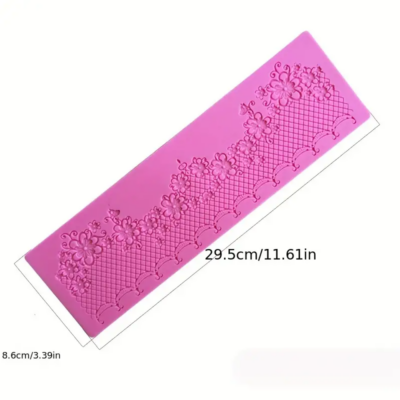 Flower pink lace mold, 1pc