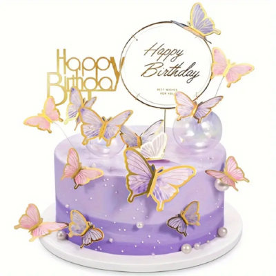 Butterfly pink and lilac pack x 22 pcs