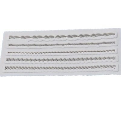 Silicone mold edge of 5 braided ropes, 1pc