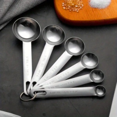 Measuring Stainless Steel Measuring Spoons set x 6u.