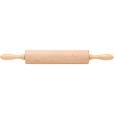 Small Rolling Pin Maple B. 12" D. 2.75" O. 21". Ateco