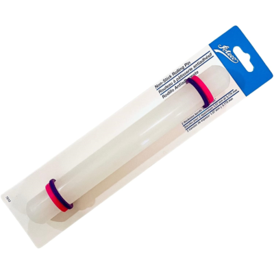 Plastic rolling pin 8.75" b. 8.25" d. 1" / 2 Sized Thickness Rings. Ateco