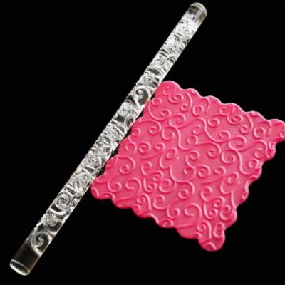 Textured Acrylic Roller. Baroque Relief 6.3"