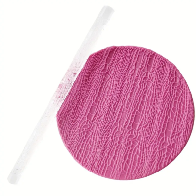 Textured Acrylic Roller. Crocodile Embossing 6.3"