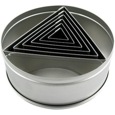 Plain Triangle Cutter 6pc Set .65"-3.5". Ateco