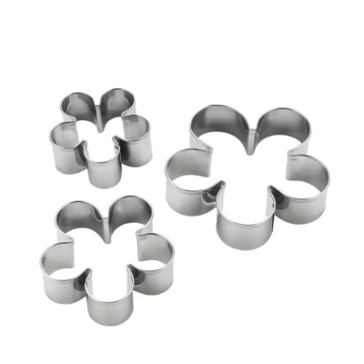 Metal Cutters. PETAL FLOWER AND ROSE. 3 PCS.