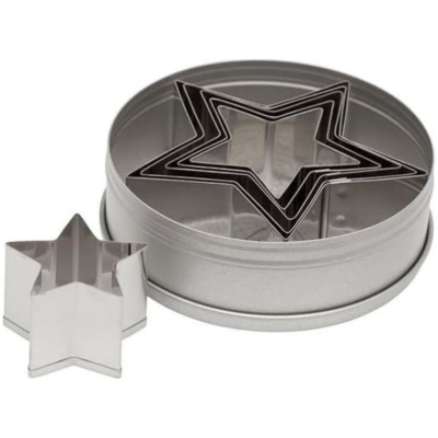 Plain Star Cutter 5pc Set 1.75"-3.5". Ateco