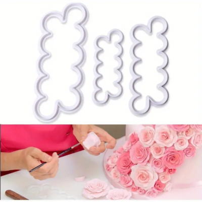 Plastic Cutters. ROSES. 3 pc.
