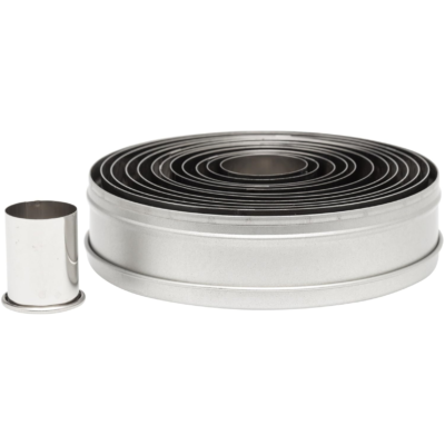 Plain Round Cutter 12pc Set .88"-4.4". Ateco