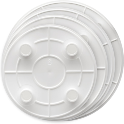 Seperator Plates. Polystyrene 6",8",10",12" D. Set x 4. Ateco