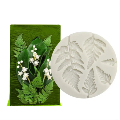 Round fern silicone mold
