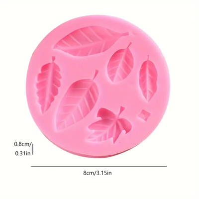 Silicone mold small leaves of 6 shapes