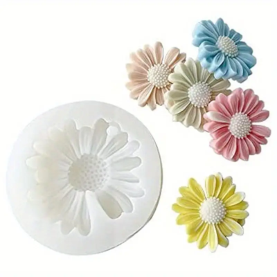 Silicone Daisy Mold White 1pc.
