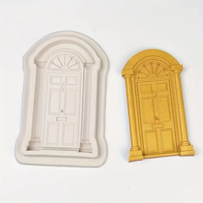 Retro Door. Silicone Mold. Pink. 1pc