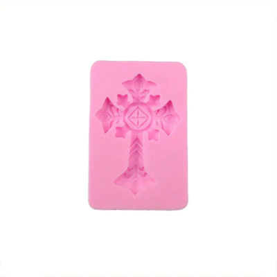 Cross. Cake, Fondant Silicone Mold. Pink