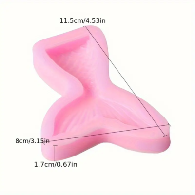 Fishtail silicone mold L. 11cm PINK