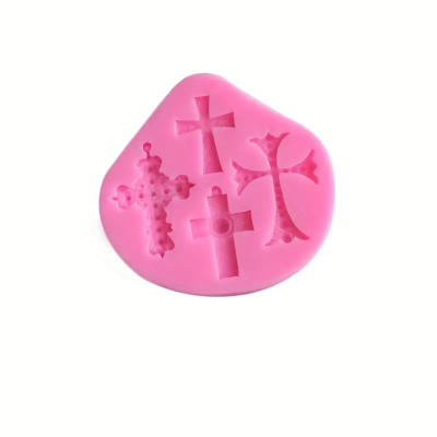 Cross-Shaped. Silicone Mold. Pink