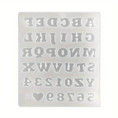 Alphanumeric Silicone Mold. White