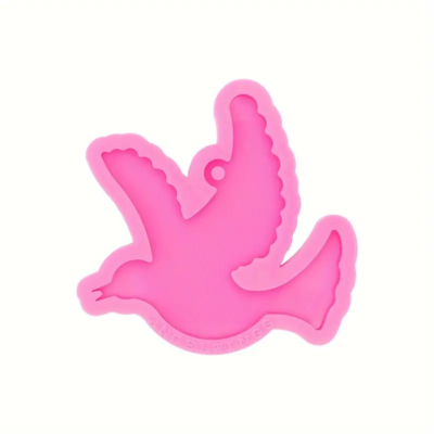 Pigeon shape silicone mold. Pink