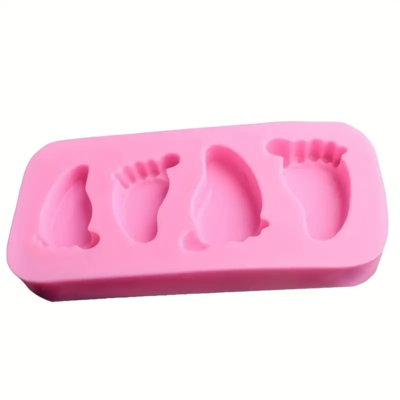 Baby Foot Silicone Mold. Pink