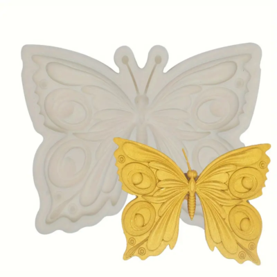 Silicone butterfly fondant mold grey