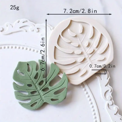 Turtle Leaf. Silicone Mold. Small. Nude. 1pc