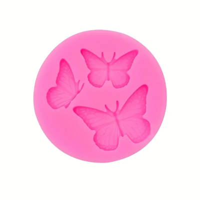 Butterflies 3 cavities. Silicone Mold. 1pc.