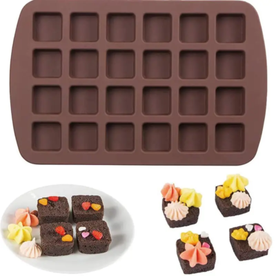 Chocolate mold: Brownie Silicone Mold. 1pc.