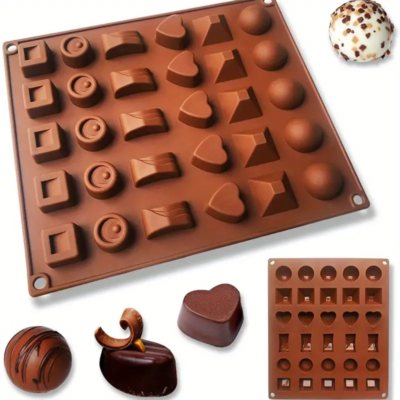 Chocolate mold: 30 cavities for candy. 1pc.