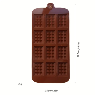Chocolate mold: 12 mesh cookies. 1pc.