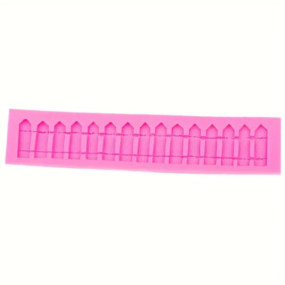 Silicone mold of fence, fence. Pink, 1pc