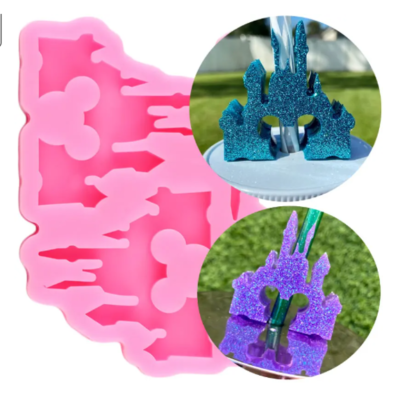 Castle Silicone Straw Disney