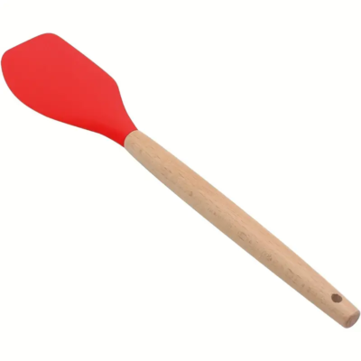 Silicone spatula handle red color
