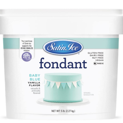 Fondant. Satin ice 2 lb. Baby blue