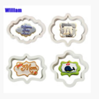 Plastic Cutters. Vintage Frame. Pack x 4Ppcs.