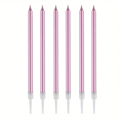 Candles gold pink pack x 6