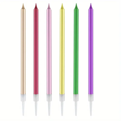 Candles multicolor pack x 6