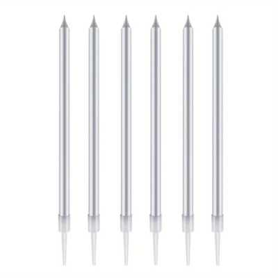 Candles silver pack x 6