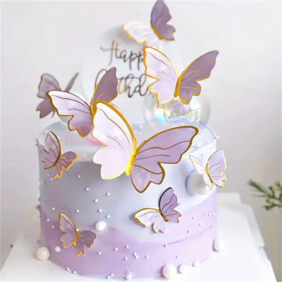 Butterfly purple pack x 10